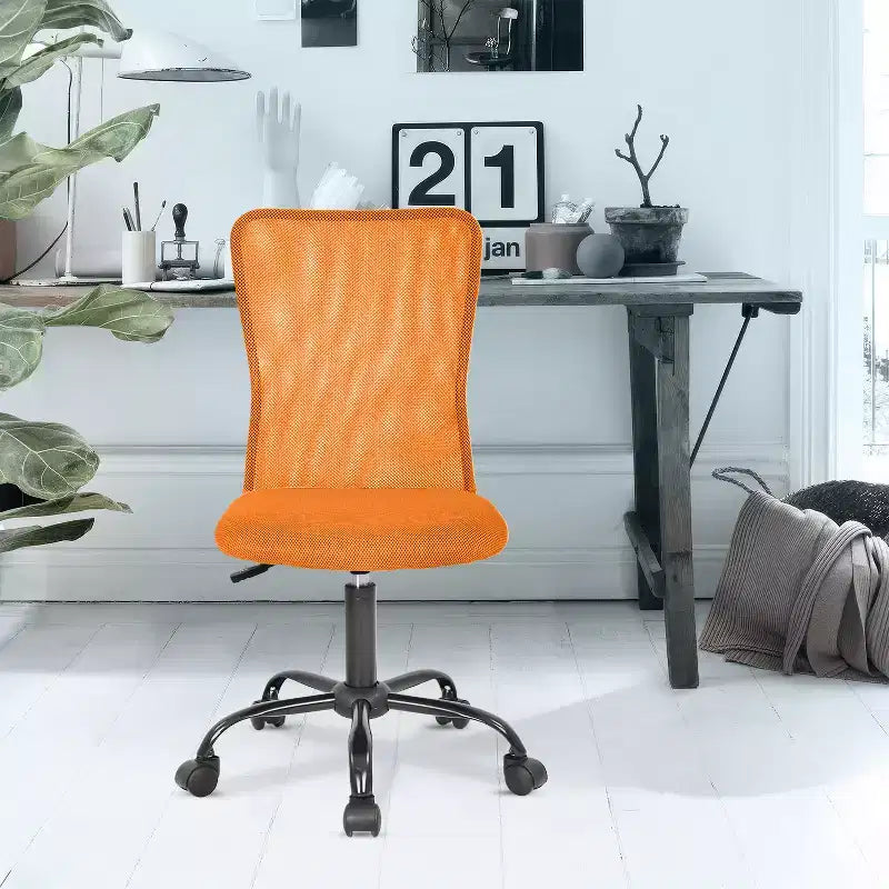 BestMassage Sedia da Ufficio in Rete, Sedia da Computer con Supporto Lombare e Sedile Imbottito, Sedia Girevole con Supporto per la Schiena per Ufficio Domestico