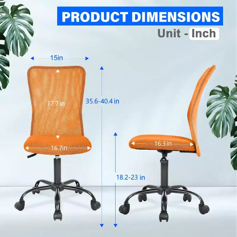 BestMassage Sedia da Ufficio in Rete, Sedia da Computer con Supporto Lombare e Sedile Imbottito, Sedia Girevole con Supporto per la Schiena per Ufficio Domestico