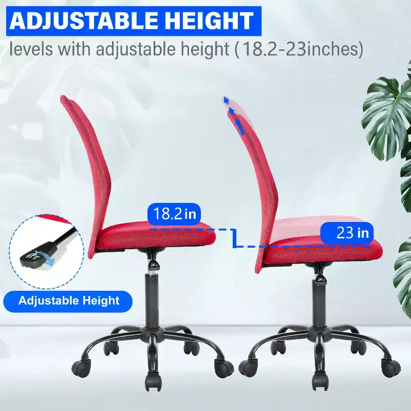 BestMassage Sedia da Ufficio in Rete, Sedia da Computer con Supporto Lombare e Sedile Imbottito, Sedia Girevole con Supporto per la Schiena per Ufficio Domestico