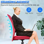 BestMassage Sedia da Ufficio in Rete, Sedia da Computer con Supporto Lombare e Sedile Imbottito, Sedia Girevole con Supporto per la Schiena per Ufficio Domestico