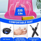 BestMassage Sedia da Ufficio in Rete, Sedia da Computer con Supporto Lombare e Sedile Imbottito, Sedia Girevole con Supporto per la Schiena per Ufficio Domestico