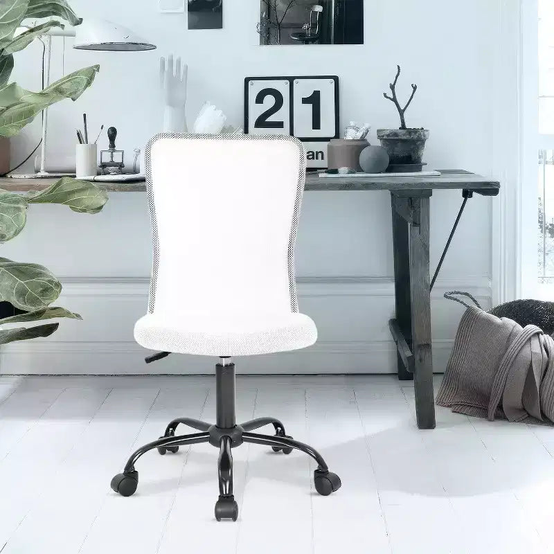 BestMassage Sedia da Ufficio in Rete, Sedia da Computer con Supporto Lombare e Sedile Imbottito, Sedia Girevole con Supporto per la Schiena per Ufficio Domestico