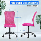 BestMassage Sedia da Ufficio in Rete, Sedia da Computer con Supporto Lombare e Sedile Imbottito, Sedia Girevole con Supporto per la Schiena per Ufficio Domestico