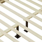 Christopher Knight Home Eudoca Letto a piattaforma in legno di gomma con testiera intrecciata in rattan, naturale