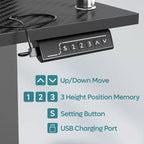 Scrivania in Piedi Bestier da 58 pollici con Supporto Monitor, Scrivania Computer a LED Regolabile in Altezza con Spazio di Archiviazione e Gancio, Scrivania per Lavoro in Piedi per Ufficio Domestico e Scrittura