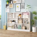 Libreria Famapy Bianca Standard Scaffale Multi-scomparto: Design Minimalista, Ampio Spazio di Archiviazione Aperto