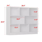 Libreria Famapy Bianca Standard Scaffale Multi-scomparto: Design Minimalista, Ampio Spazio di Archiviazione Aperto