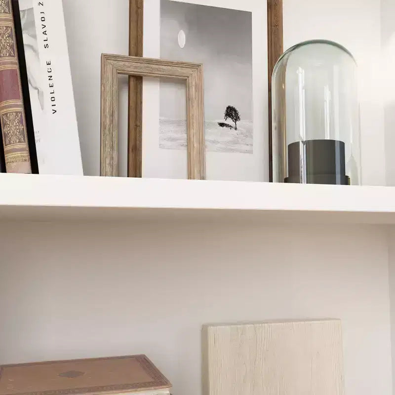 Libreria Famapy Bianca Standard Scaffale Multi-scomparto: Design Minimalista, Ampio Spazio di Archiviazione Aperto