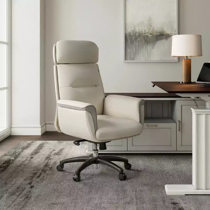 EUREKA ERGONOMIC Royal, Sedia da ufficio direzionale in pelle microfibra