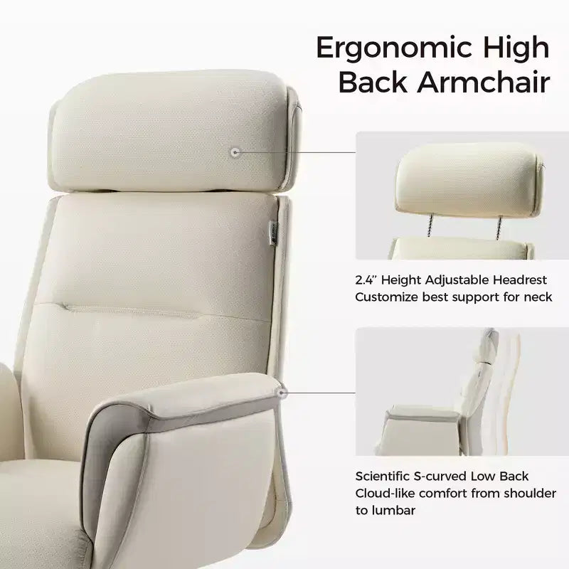 EUREKA ERGONOMIC Royal, Sedia da ufficio direzionale in pelle microfibra