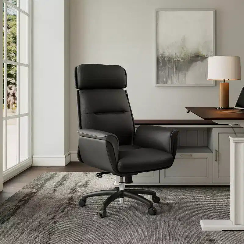 EUREKA ERGONOMIC Royal, Sedia da ufficio direzionale in pelle microfibra