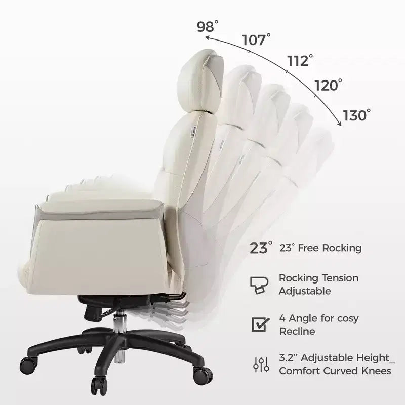 EUREKA ERGONOMIC Royal, Sedia da ufficio direzionale in pelle microfibra