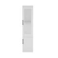 Keloyid White Wood 15.75 in. Armoire with 2 Shelves