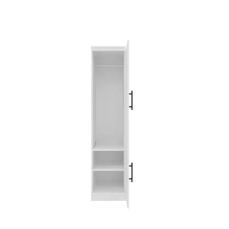 Keloyid Armadio in legno bianco da 40 cm con 2 ripiani