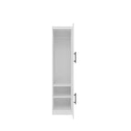 Keloyid Armadio in legno bianco da 40 cm con 2 ripiani