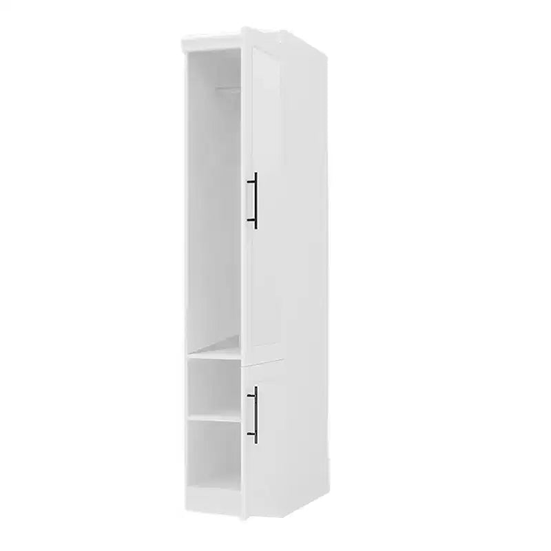 Keloyid Armadio in legno bianco da 40 cm con 2 ripiani