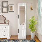Keloyid Armadio in legno bianco da 40 cm con 2 ripiani