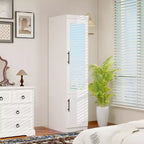 Keloyid Armadio in legno bianco da 40 cm con 2 ripiani