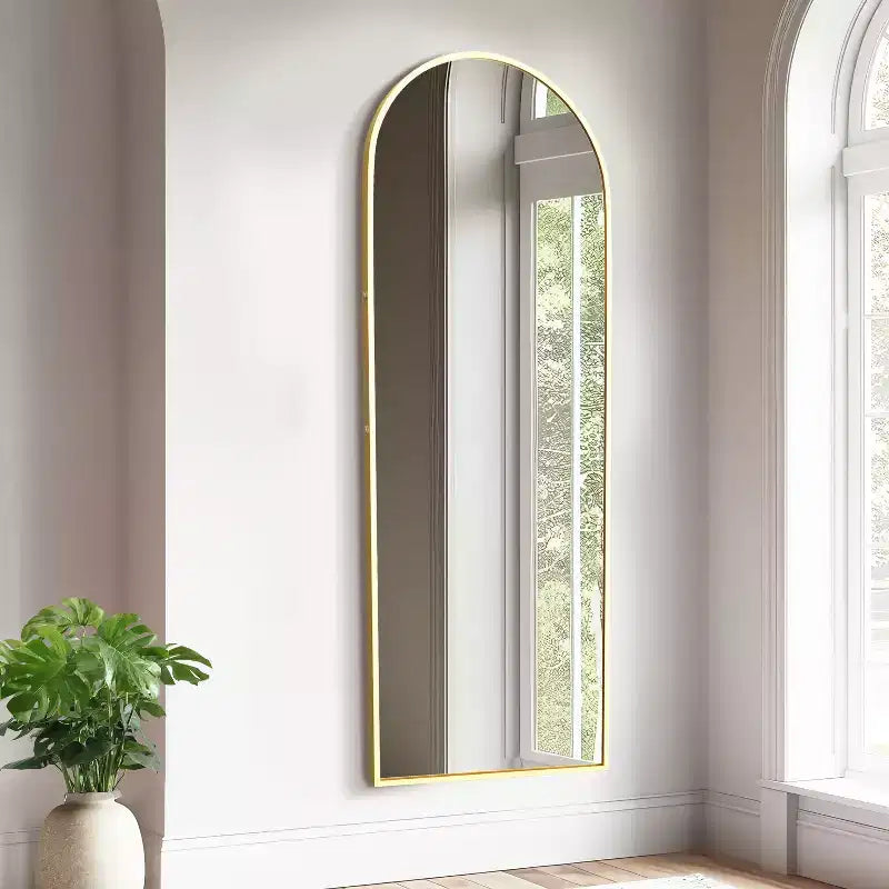 PexFix 69x24 Specchio intero ad arco laterale in lega di alluminio-Con supporto