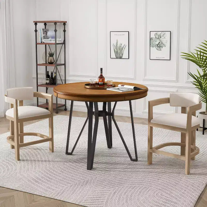 Christopher Knight Home Emily Set da Bar 3 Pezzi Rivestito in Legno e Metallo