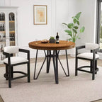 Christopher Knight Home Emily Set da Bar 3 Pezzi Rivestito in Legno e Metallo
