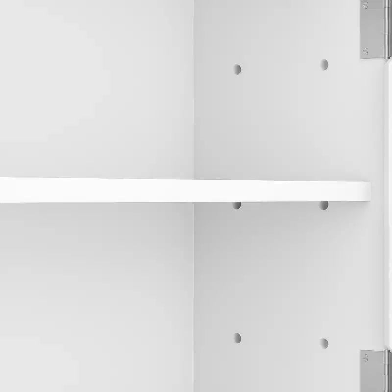 VECELO Mobiletto Contenitore da Bagno, Mobiletto a Terra Indipendente o Organizzatore da Parete con 2 Ante e 1 Ripiano Aperto, Bianco