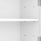VECELO Mobiletto Contenitore da Bagno, Mobiletto a Terra Indipendente o Organizzatore da Parete con 2 Ante e 1 Ripiano Aperto, Bianco