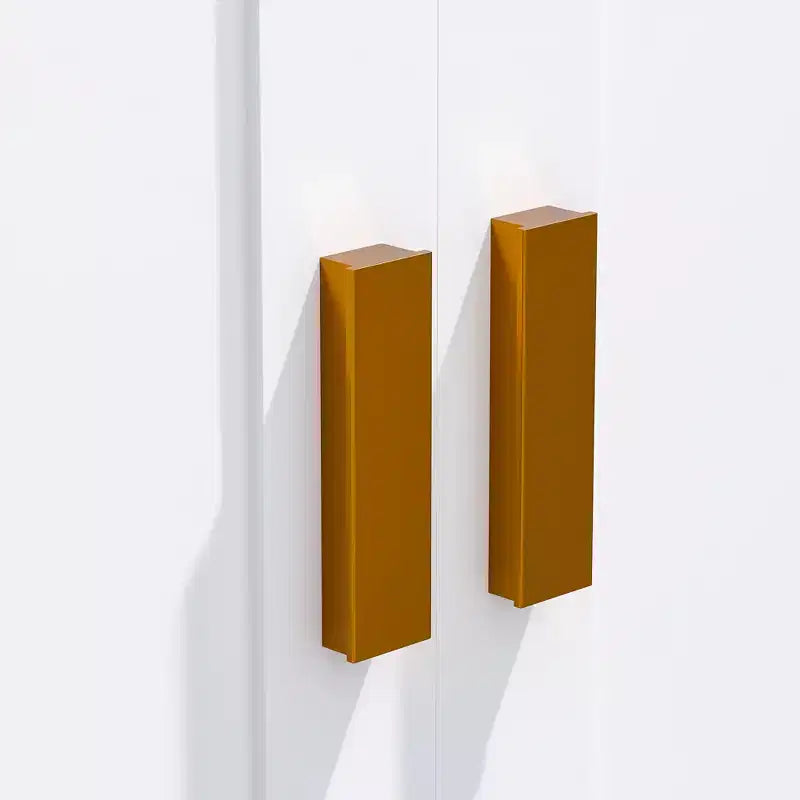 VECELO Mobiletto Contenitore da Bagno, Mobiletto a Terra Indipendente o Organizzatore da Parete con 2 Ante e 1 Ripiano Aperto, Bianco