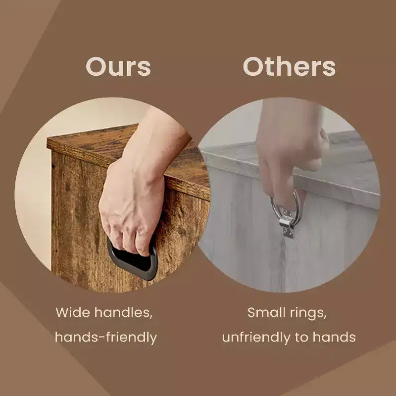 Panca Contenitore in Stile Rustico con Cerniere di Sicurezza - Soluzione Versatile per Ingresso, Camera da Letto e Soggiorno