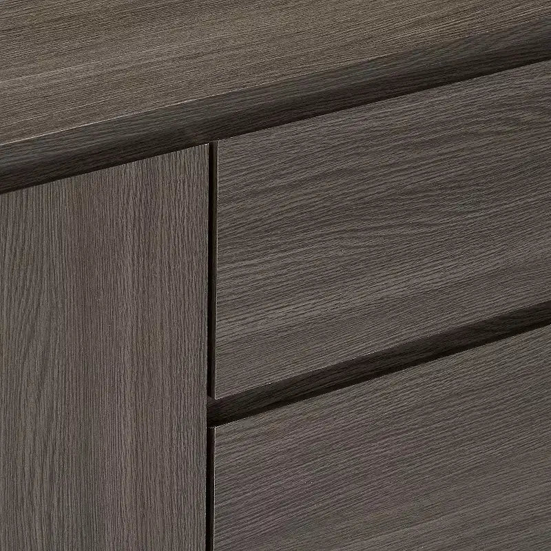 Kings Brand Furniture Credenza da buffet in legno con tavolo consolle, Quercia Grigia