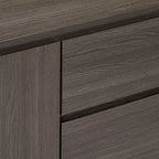 Kings Brand Furniture Credenza da buffet in legno con tavolo consolle, Quercia Grigia