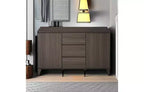 Kings Brand Furniture Credenza da buffet in legno con tavolo consolle, Quercia Grigia