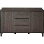 Kings Brand Furniture Credenza da buffet in legno con tavolo consolle, Quercia Grigia
