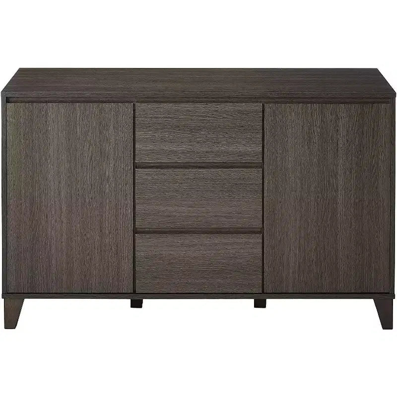 Kings Brand Furniture Credenza da buffet in legno con tavolo consolle, Quercia Grigia