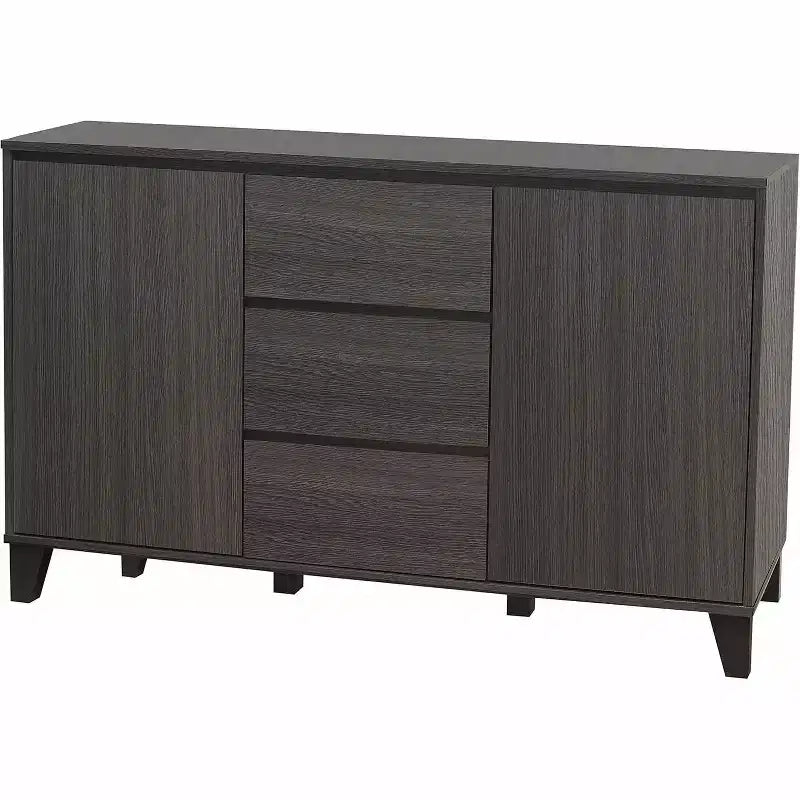 Kings Brand Furniture Credenza da buffet in legno con tavolo consolle, Quercia Grigia