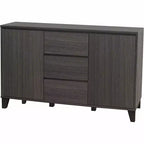 Kings Brand Furniture Credenza da buffet in legno con tavolo consolle, Quercia Grigia
