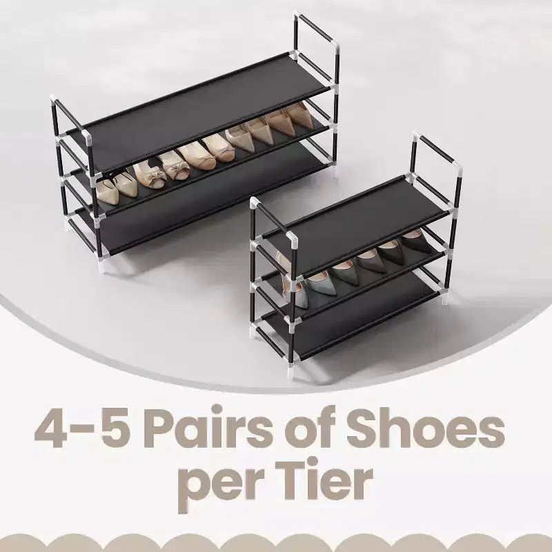 Scarpiera a 3 livelli sottile con design salvaspazio e struttura robusta - Soluzione ideale per riporre le scarpe all'ingresso e negli armadi