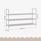 Scarpiera a 3 livelli sottile con design salvaspazio e struttura robusta - Soluzione ideale per riporre le scarpe all'ingresso e negli armadi