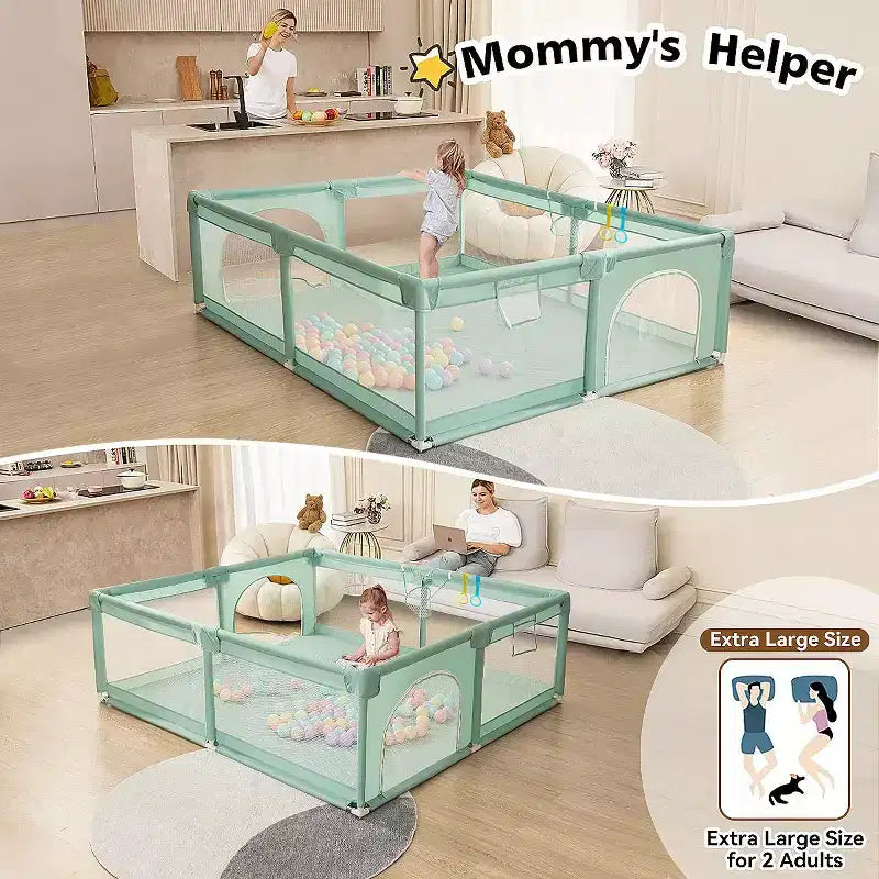 GOTGELIF Box per Bambini 4 Pannelli 79x71 Ampio e Sicuro Box Portatile