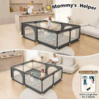 GOTGELIF Box per Bambini 4 Pannelli 79x71 Ampio e Sicuro Box Portatile