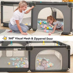 GOTGELIF Box per Bambini 4 Pannelli 79x71 Ampio e Sicuro Box Portatile