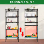 BestMassage Scaffale a 5 livelli Scaffale in filo metallico Unità scaffalatura robusta regolabile Certificato NSF