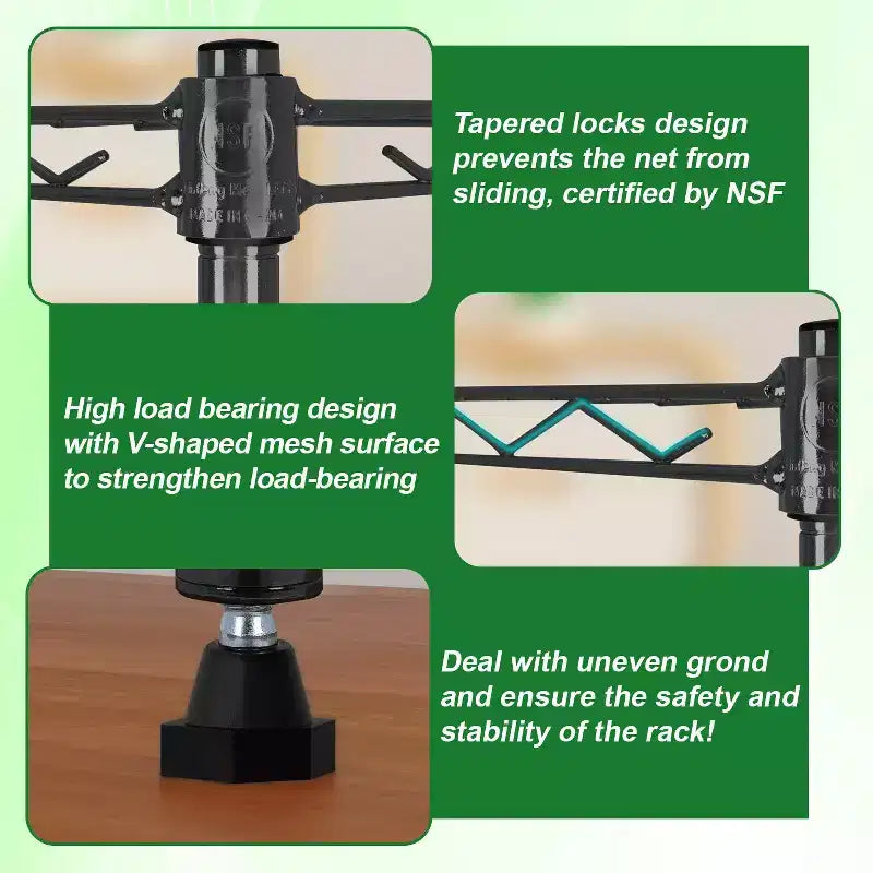BestMassage Scaffale a 5 livelli Scaffale in filo metallico Unità scaffalatura robusta regolabile Certificato NSF
