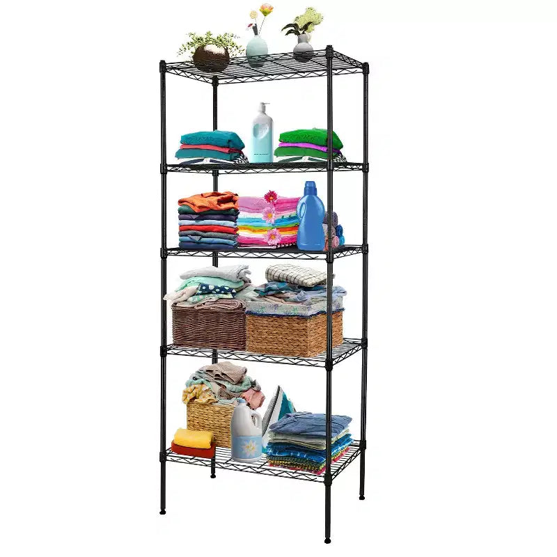 BestMassage 5 Tier Shelves Shelf Wire Shelving Unit Heavy-Duty Adjustable Storage Shelf Certified by NSF