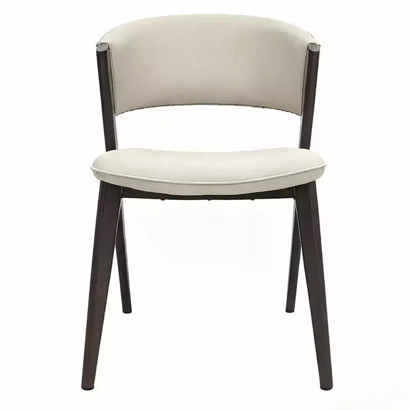 LeisureMod Aspen Series Sedie da pranzo imbottite set da 2 con sedili in pelle e telaio e gambe in ferro nero, moderne per cucina, sala da pranzo, caffè