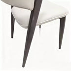 LeisureMod Aspen Series Sedie da pranzo imbottite set da 2 con sedili in pelle e telaio e gambe in ferro nero, moderne per cucina, sala da pranzo, caffè