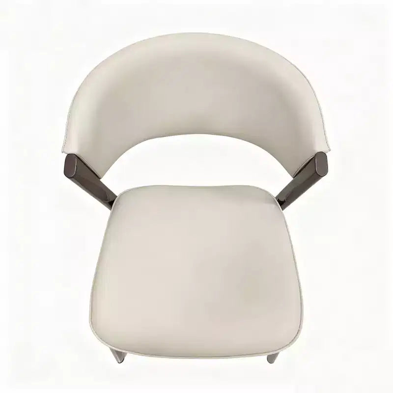 LeisureMod Aspen Series Sedie da pranzo imbottite set da 2 con sedili in pelle e telaio e gambe in ferro nero, moderne per cucina, sala da pranzo, caffè