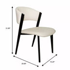 LeisureMod Aspen Series Sedie da pranzo imbottite set da 2 con sedili in pelle e telaio e gambe in ferro nero, moderne per cucina, sala da pranzo, caffè