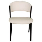 LeisureMod Aspen Series Sedie da pranzo imbottite set da 2 con sedili in pelle e telaio e gambe in ferro nero, moderne per cucina, sala da pranzo, caffè