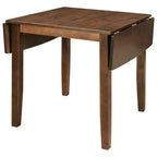 Set da pranzo ad angolo Whisen da 3 pezzi con tavolo in legno con alette a ribalta e 2 sedie con schienale a X